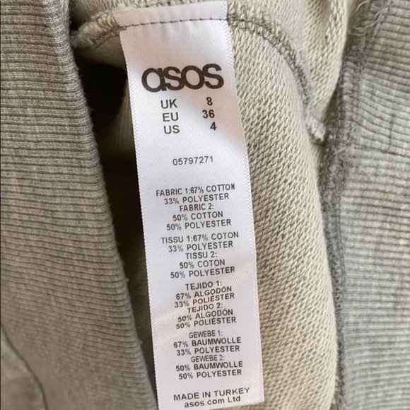 *GRAY* ASOS Cloud Stripe Cold-Shoulder Top, Size 4 - Picture 12 of 16